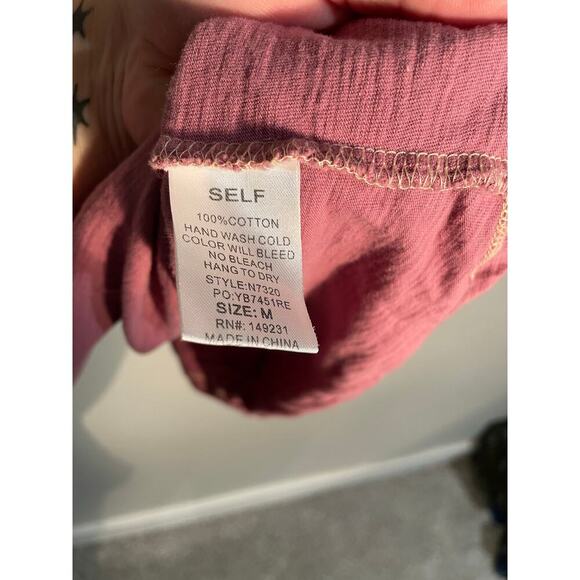 Kori America Pink Tshirt with Cheetah Print Trim - Picture 8 of 8